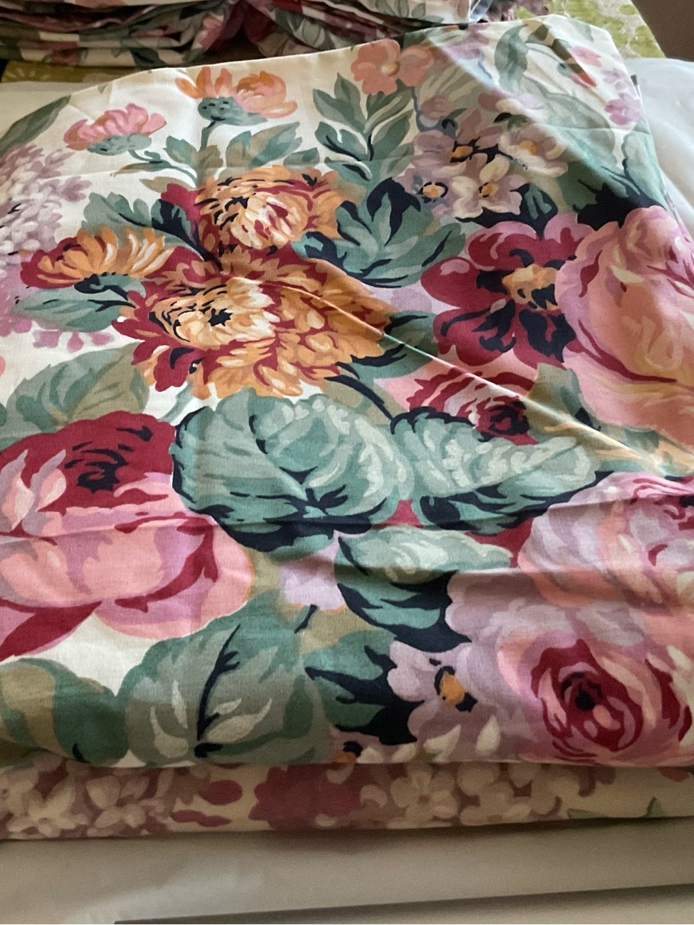 Vintage Ralph Lauren Allison FULL Flat Sheet - NEW, Made In USA